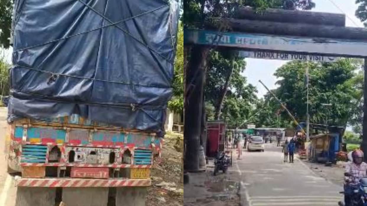 Customs Department team seized smuggled goods at the India-Nepal border in Lakhimpur kheri