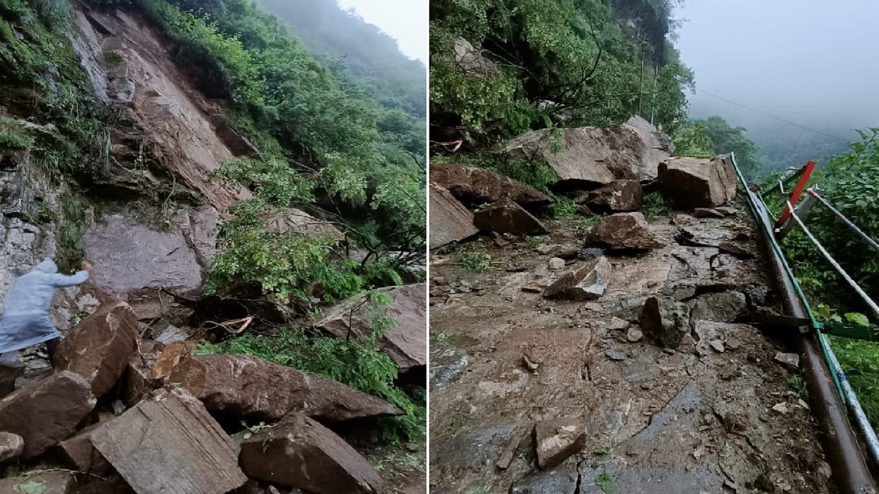 Kedarnath Yatra halted due to boulder fall on the trekking route