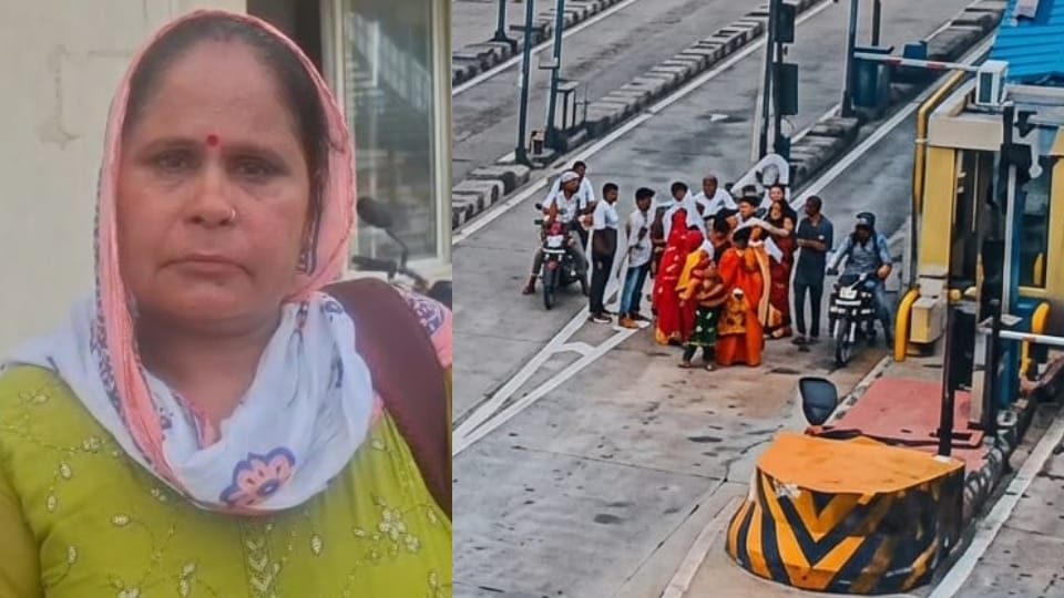 थाने पहुंची लता चौधरी और टोल पर मारपीट की फुटेज।