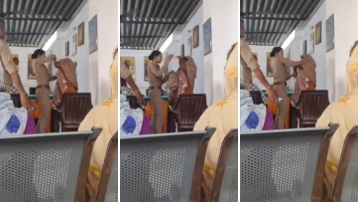 Female Sub-Inspector slaps Dalit complainant Chaubepur police station speak respectfully video viral