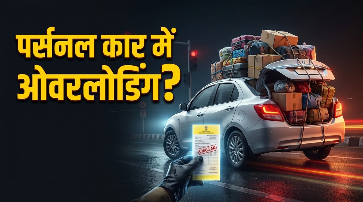 Traffic Rule: Carrying Heavy Luggage in Your Personal Car? private car overloading challan