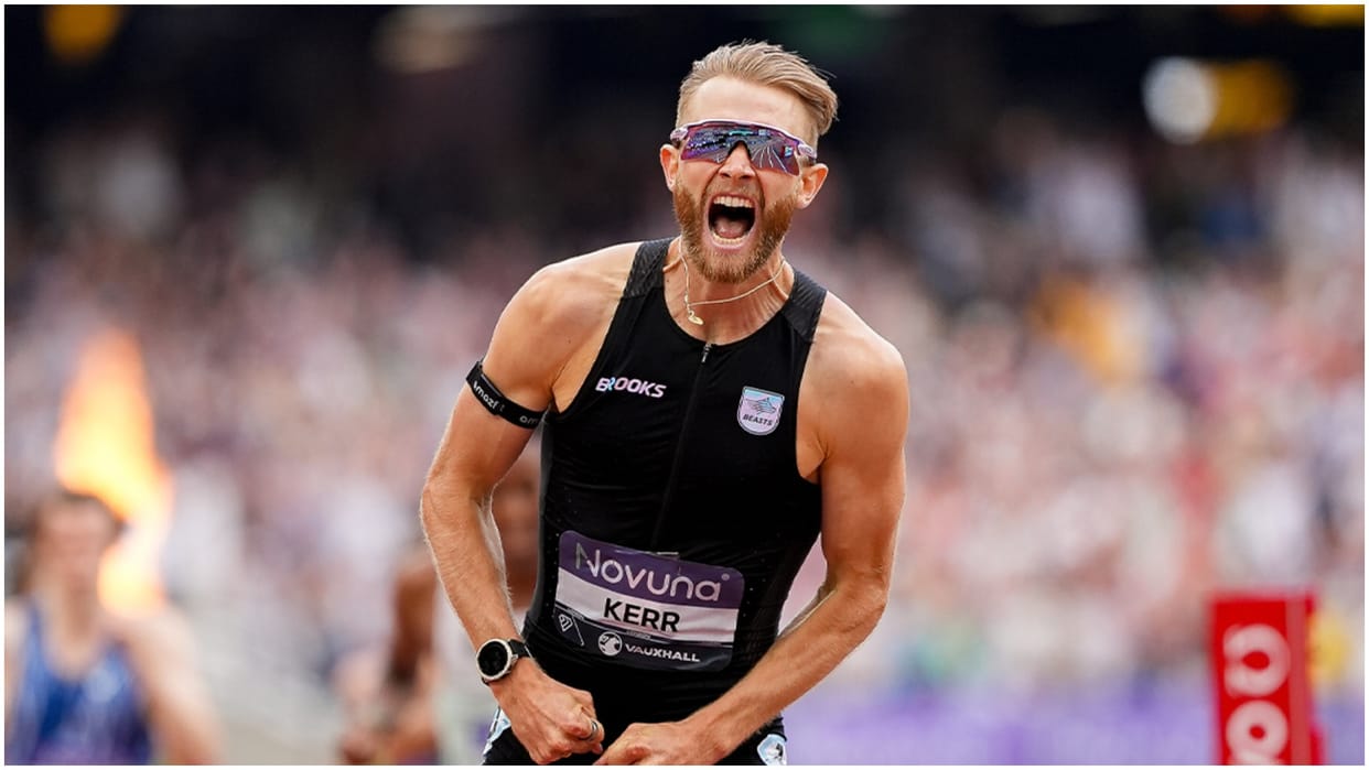 Diamond League  Josh Kerr of Britain breaks the mens mile world record that stood since 1999