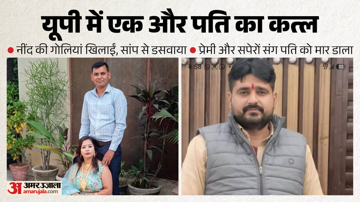 नींद की गोलियां खिलाईं, 2 बार सांप से कटवाया और बिस्तर पर ही छोड़ दिया, प्रेमी संग पति का कत्ल