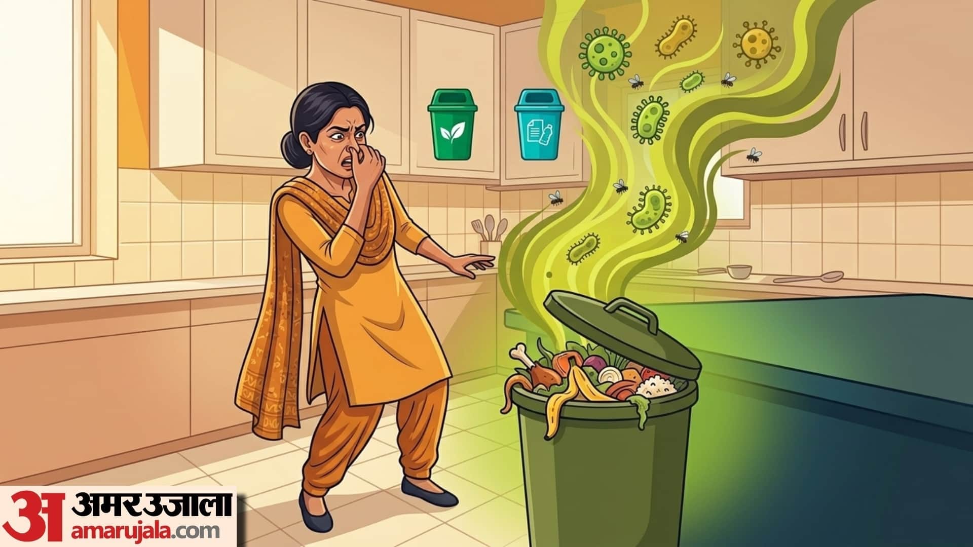 Simple Life Hacks to remove Trash Bin Odors how to get rid for smell from kitchen dustbin