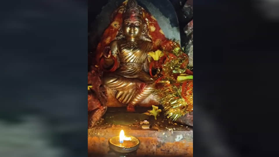 गांव रामपुर के भीखर देवी मंदिर से चोरी हुई प्रतिमा का चित्र