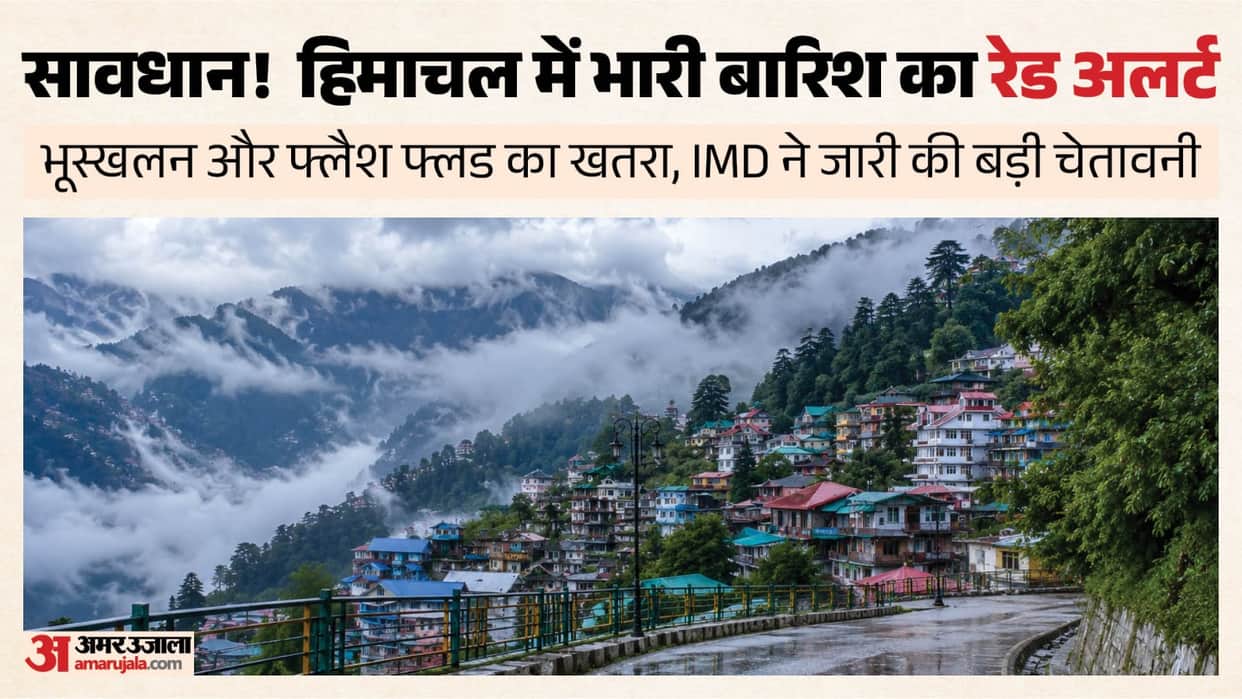 Red alert for heavy rain in Himachal for two days schools closed in several districts