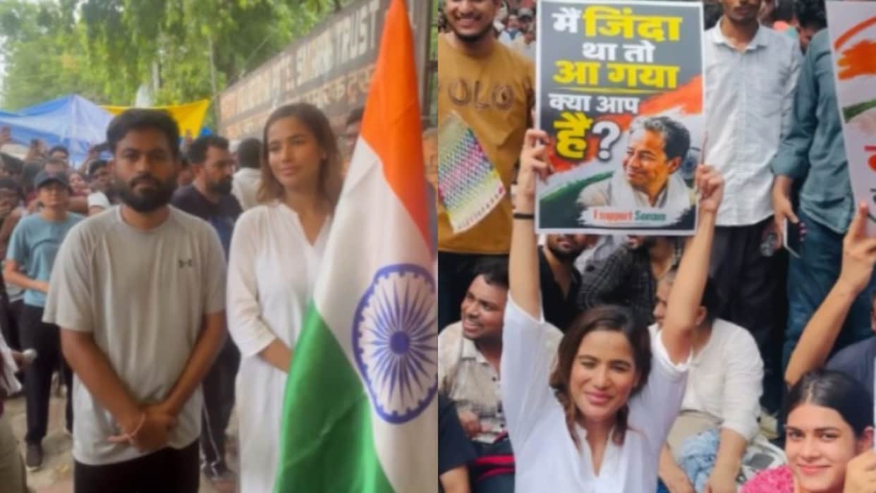 Poonam Pandey Attended CJP Protest In Delhi Says She Fight For The Rights of Students