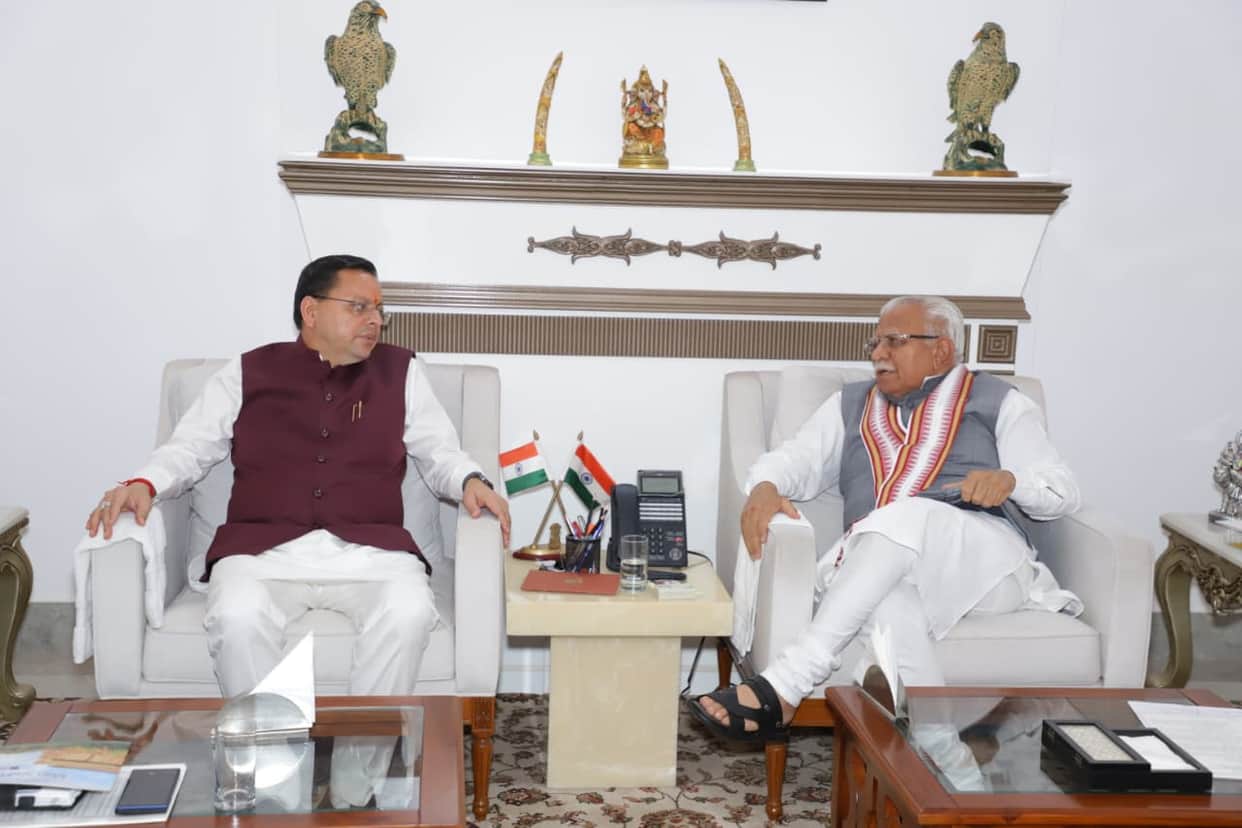 CM Dhami met Union Minister Said On lines of the North Eastern  Uttarakhand got development in energy projects