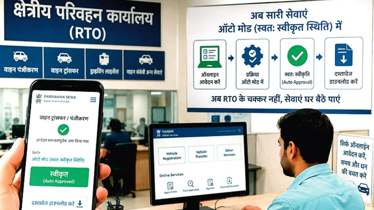 Major convenience: No more trips to the RTO; applications for everything from vehicle transfers to registratio