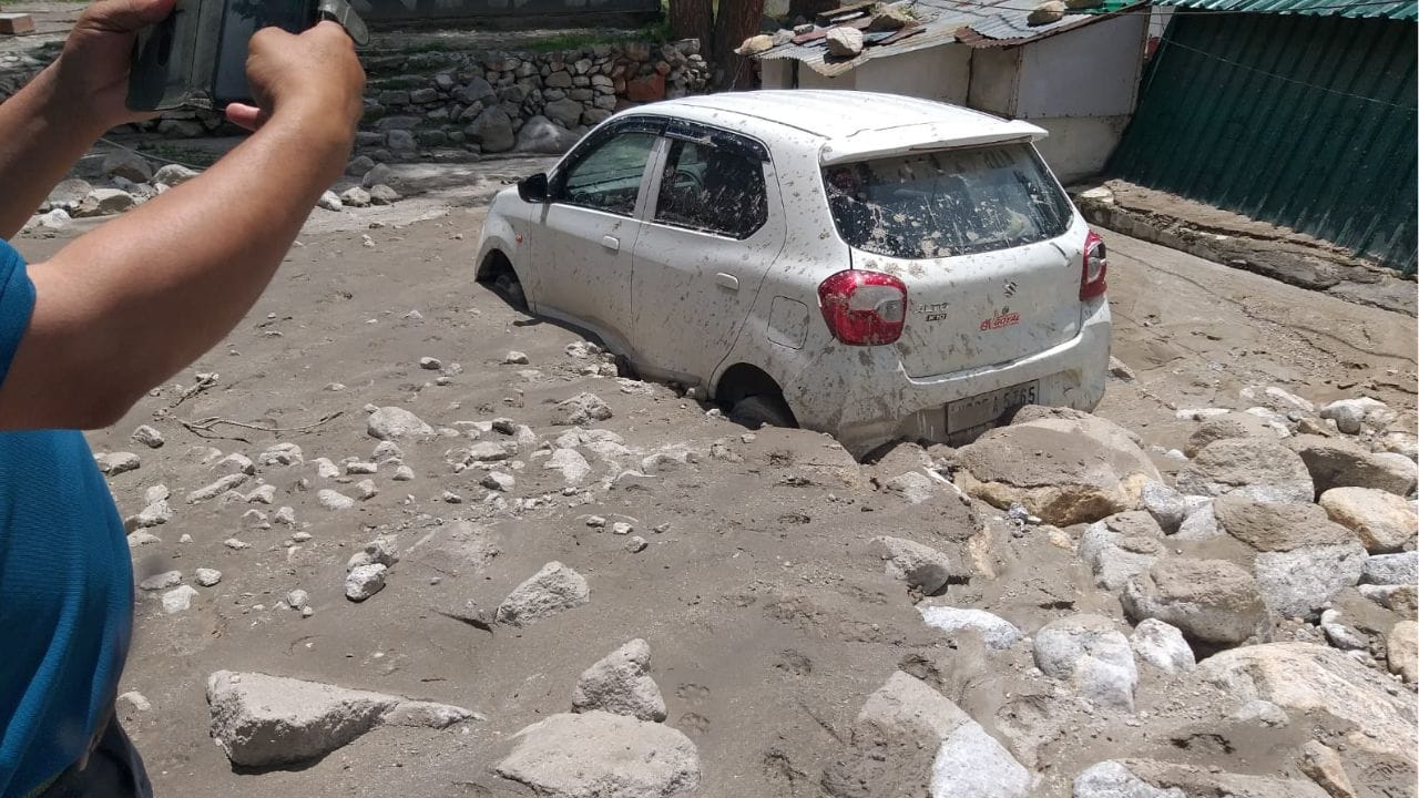 kinnaur cloudburst sangla valley itbp camp damage 5 crore loss