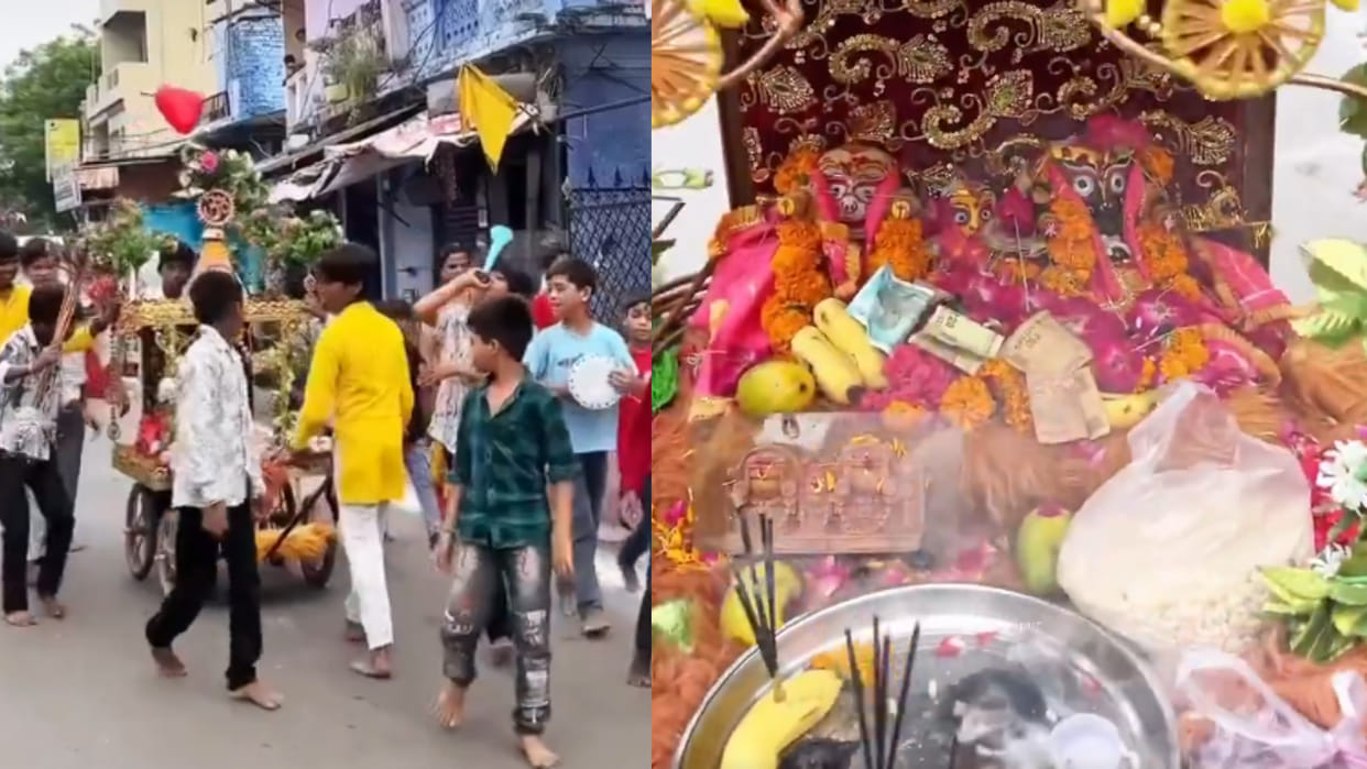 Little Childrens Using Toy Truck To Lord Jagannath Rath Yatra Video Goes Viral