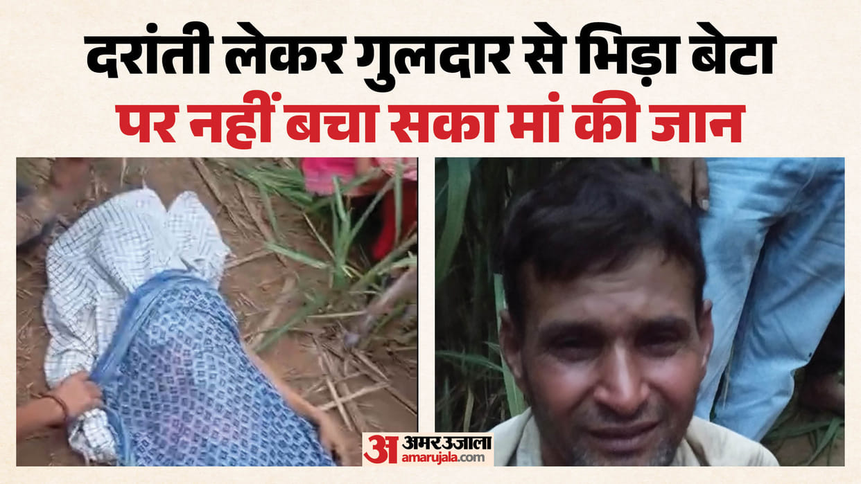 Leopard kills mother in front of son in bijnor