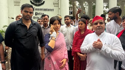 cjp protest updates in hindi parliament monsoon session amit shah meets dharmendra pradhan sp mps detain