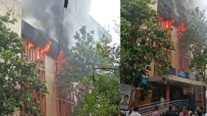 Lucknow: Hazratganj was filled with smoke in the middle of the afternoon, several AC compressors burst