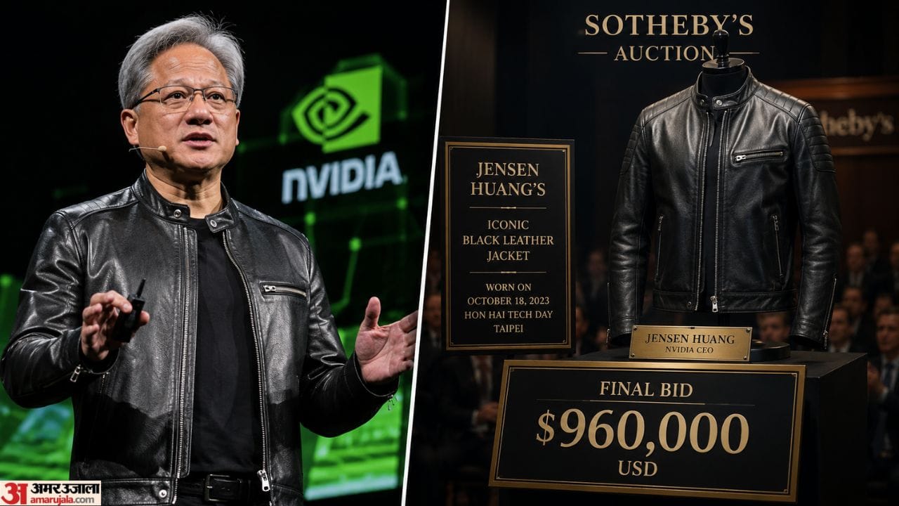 nvidia ceo jensen huang signature leather jacket auctioned 9 crore tech news hindi