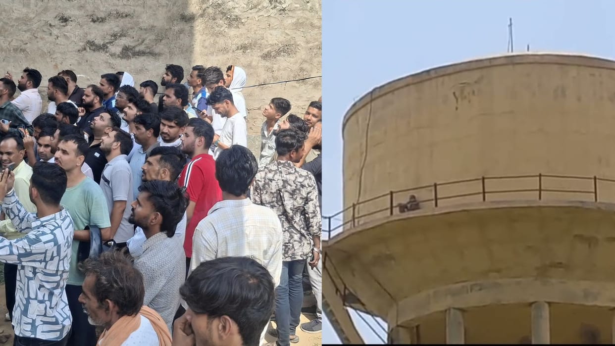 Sikar Elderly Man Climbs Water Tank for Second Time in three Days Rescued After Hours