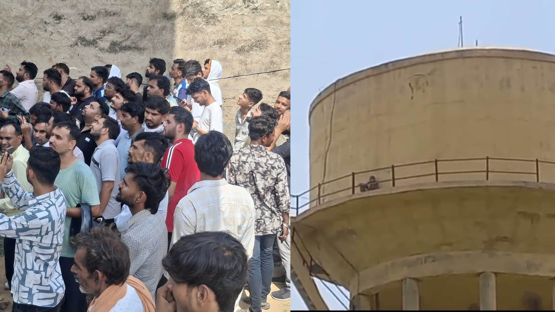 लक्ष्मणगढ़ में फिर टंकी पर चढ़ा बुजुर्ग