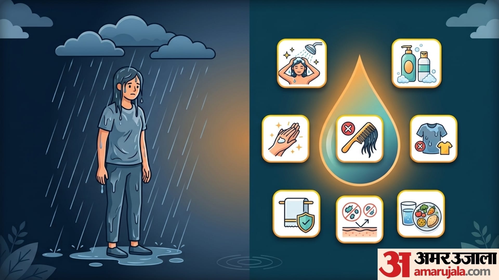 does rain water is safe for skin and hair kya barish ke pani me nahana chahiye