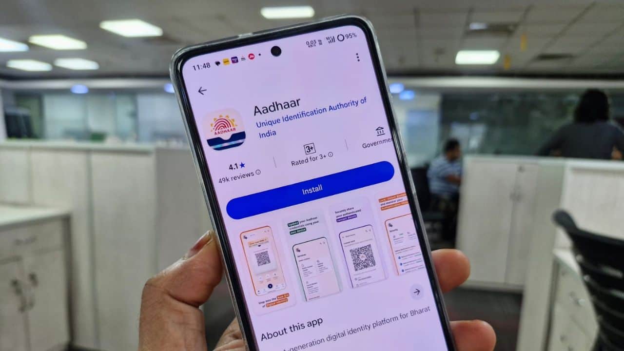 aadhaar app contact card feature share mobile number using qr code step by step process