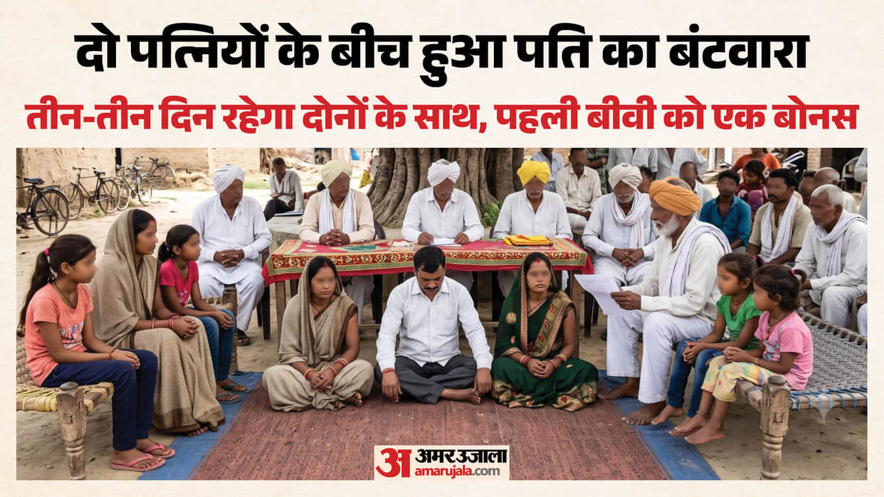 Husband divided between two wives Panchayat allocates three days to each