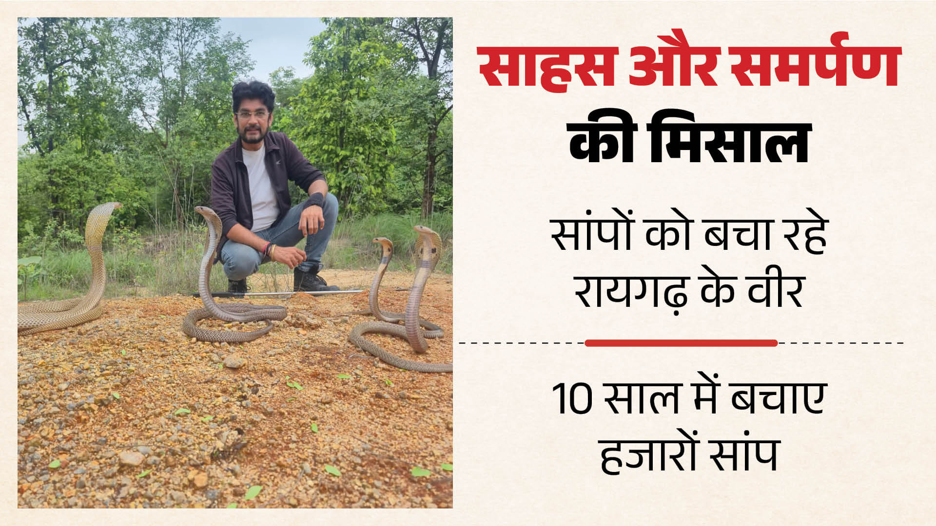 रायगढ़ में डेढ़ माह में 700 सांप रेस्क्यू