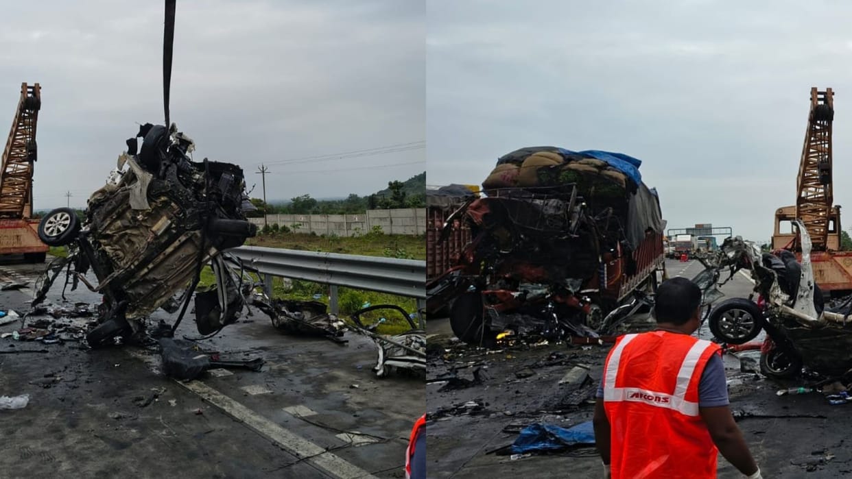 wardha road accident maharashtra car truck collision people killed police investigation