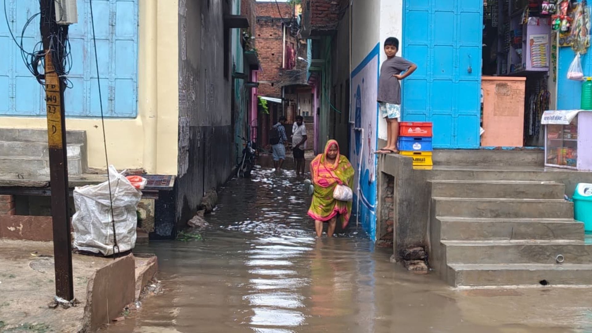 Municipal corporation Ballia claims fall flat amidst rain residents troubled by waterlogging