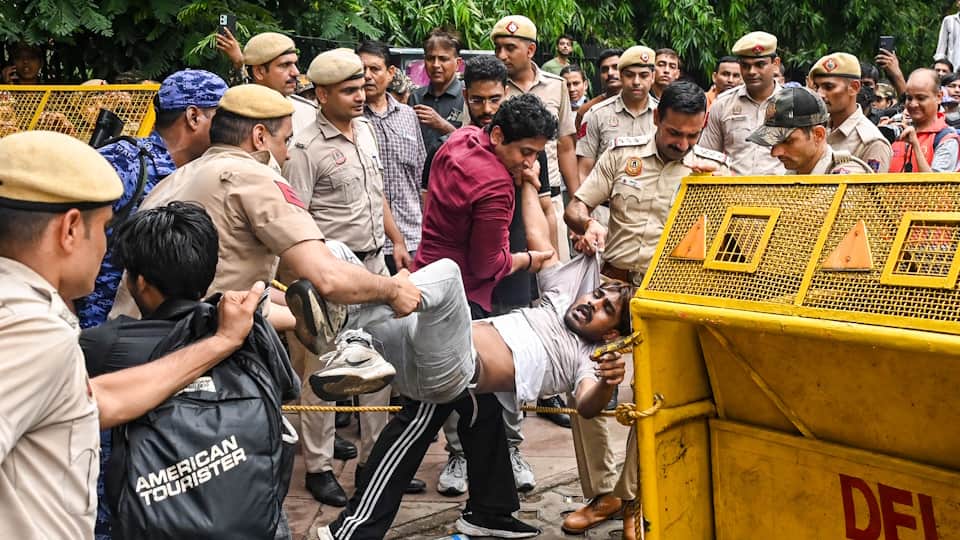 NEET Paper Leak Delhi Police Awaits Official Order to Withdraw FIRs Against Protesters
