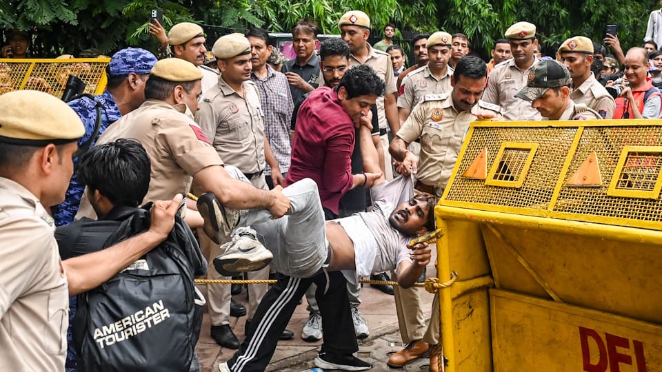 NEET Paper Leak Delhi Police Awaits Official Order to Withdraw FIRs Against Protesters