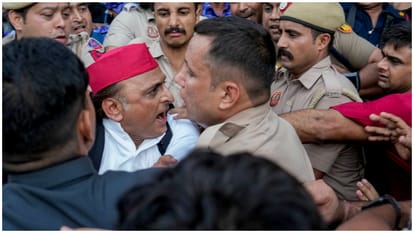 Congress Sit-In Protest Outside PM House Dharna Rahul Gandhi Priyanka Gandhi Vadra Akhilesh Yadav BJP SP news