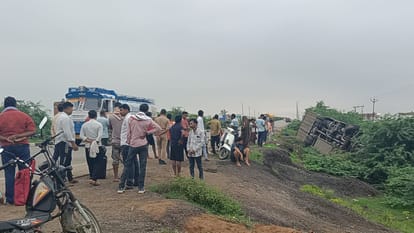 Passenger Bus Overturns on Highway After Brake Failure Three Injured