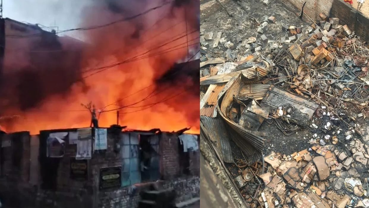 Massive Fire Breaks Out at Scrap Warehouse in Patna Property Worth Lakhs Gutted