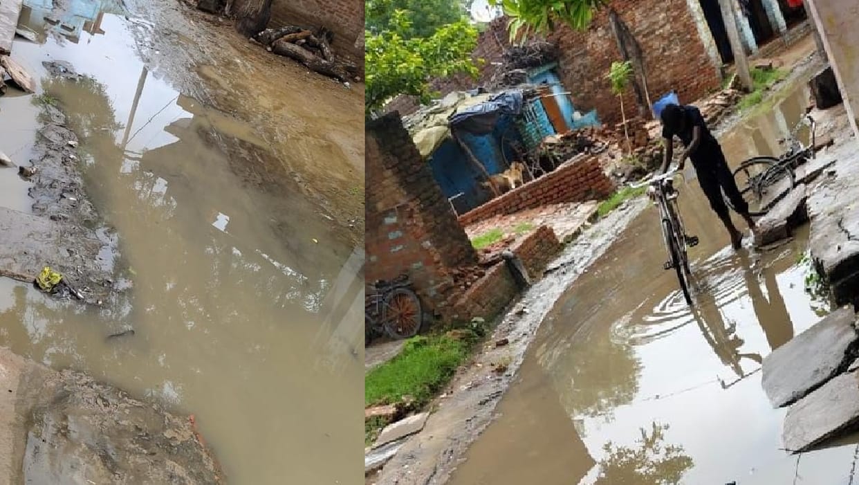 Kanpur Rural areas in disarray after just light rain drains clogged and roads waterlogged