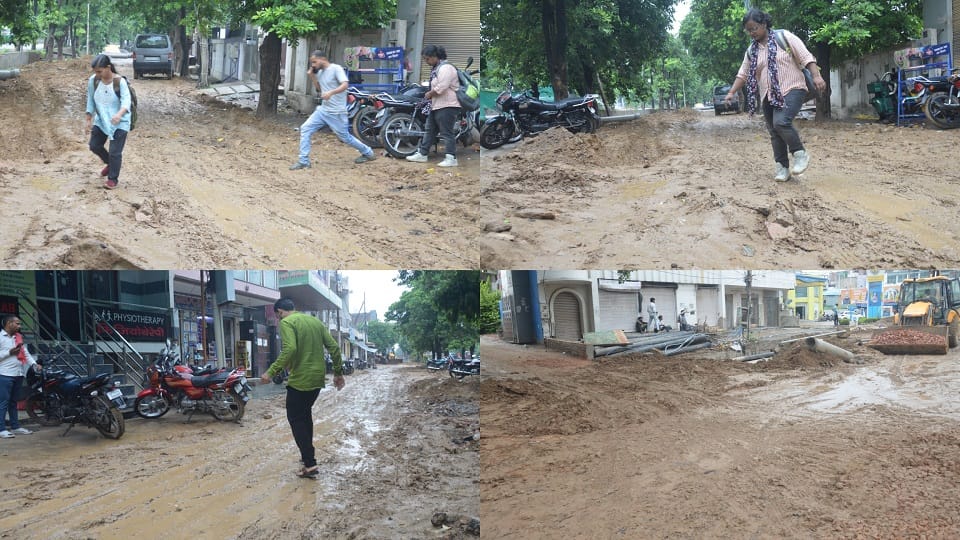 CM Grid Roads Turn Hazardous in Agra, Mud and Slush Leave Commuters Struggling