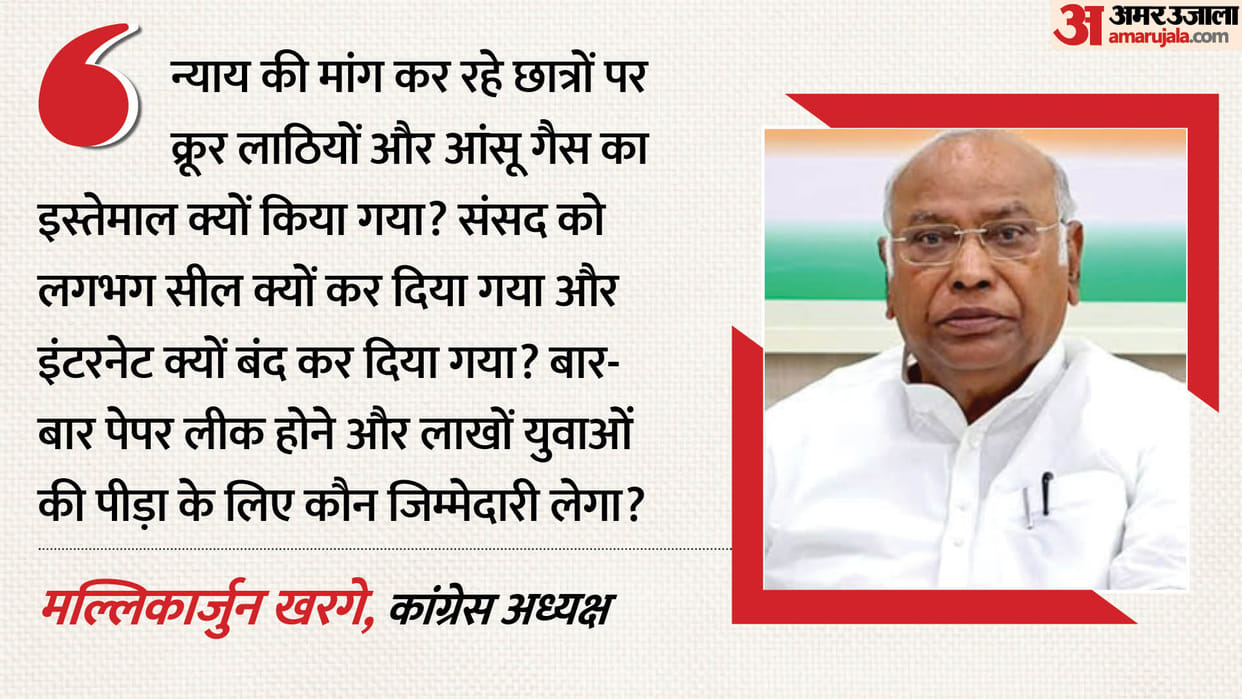 Mother of Democracy does not lathi-charge children Kharge says at INDIA bloc meeting, questions police action.