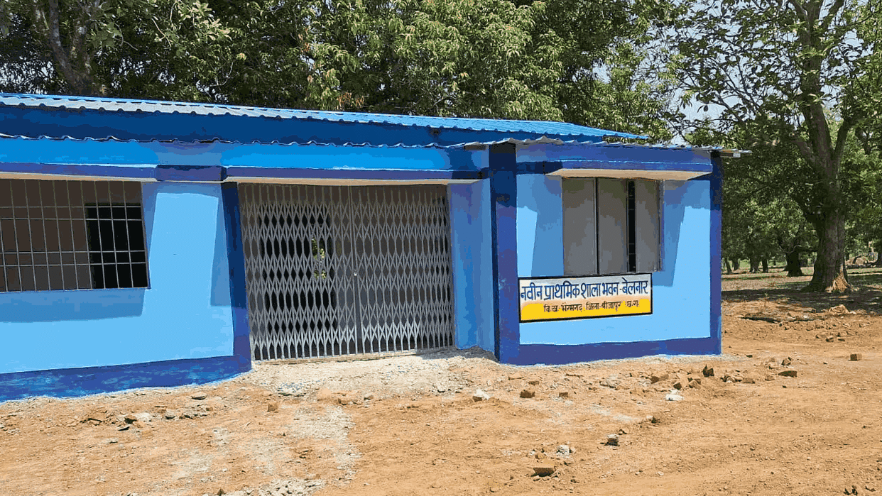 Journey Completed from Temporary Shed to Permanent School Building Belnar