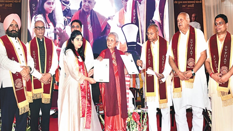Convocation Ceremony Agriculture University meerut, Governor Anandi Ben Patel Inspires Students to Dream Big