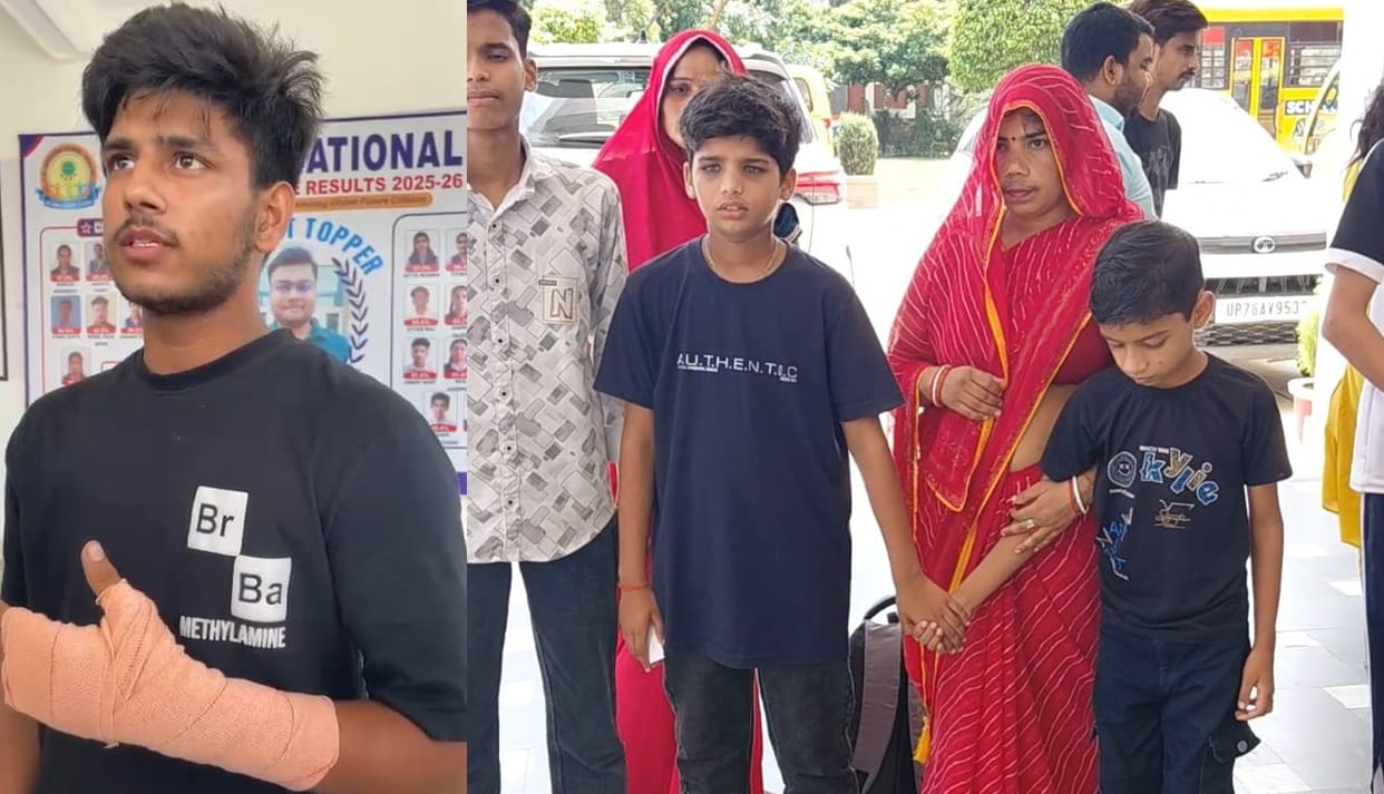 Farrukhabad Shameful incident at BJP leader school warden beat students with stick eight seriously injured