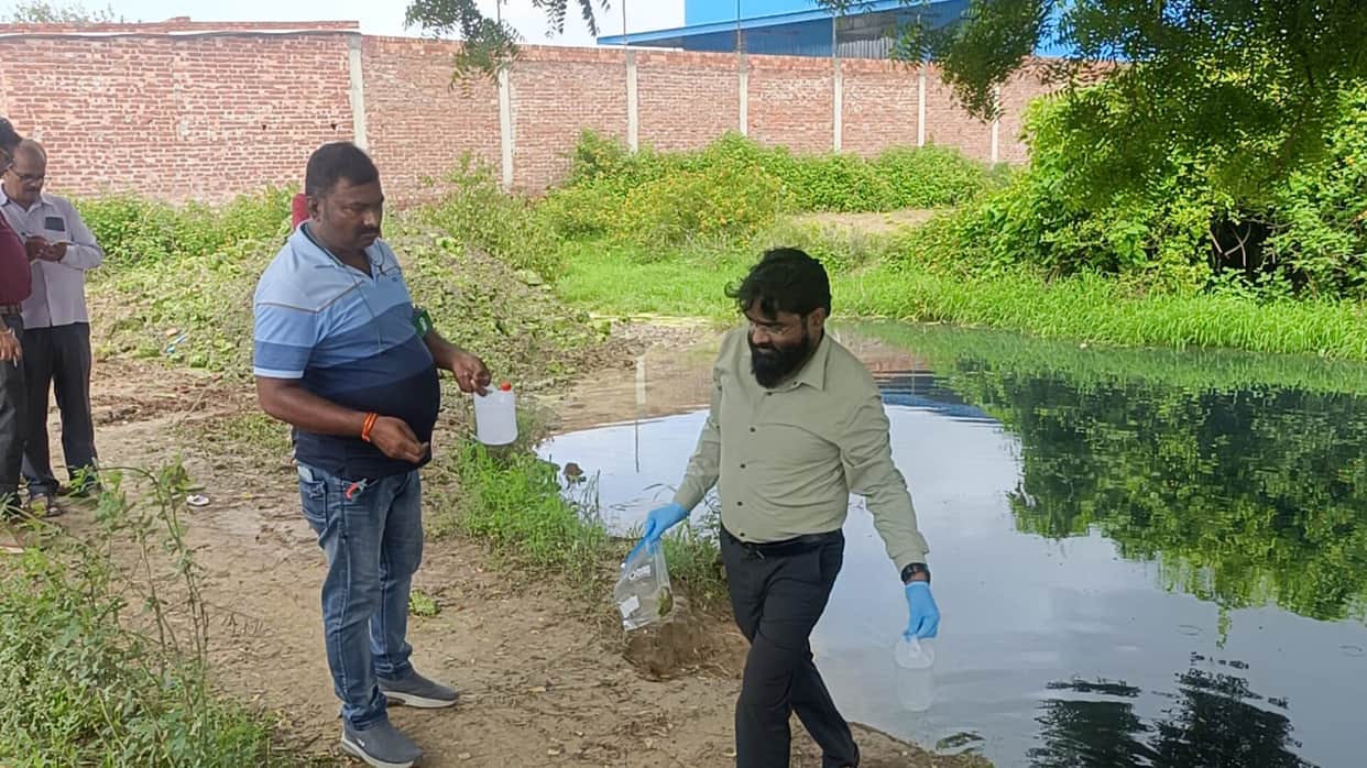 Kanpur PCB acknowledges that green colored debris found in Purvamir is hazardous samples sent for testing