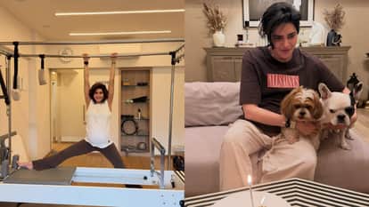 Karishma Tanna Shares working out during pregnancy shares Photos flaunting Baby Bump says Life lately