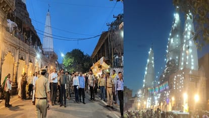 मुड़िया मेला से पहले तैयारियों का जायजा लेते अधिकारी।