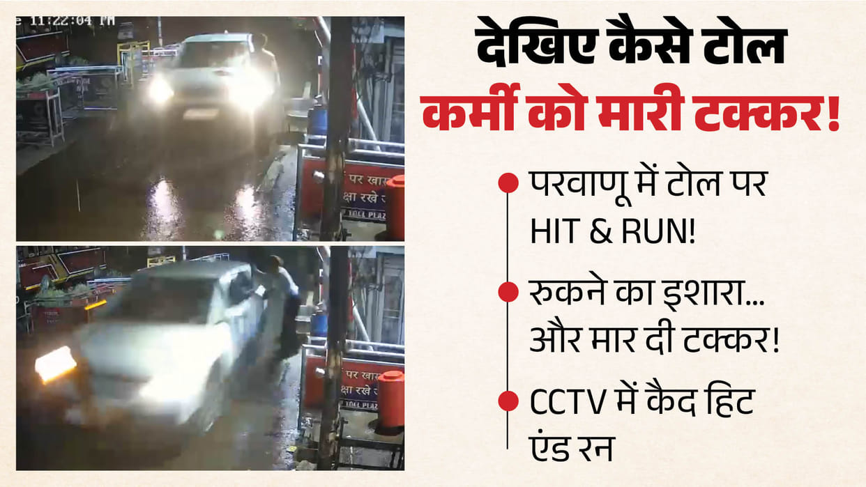 Parwanoo Hit-and-Run: Speeding Car Hits Toll Worker, Incident Captured on CCTV