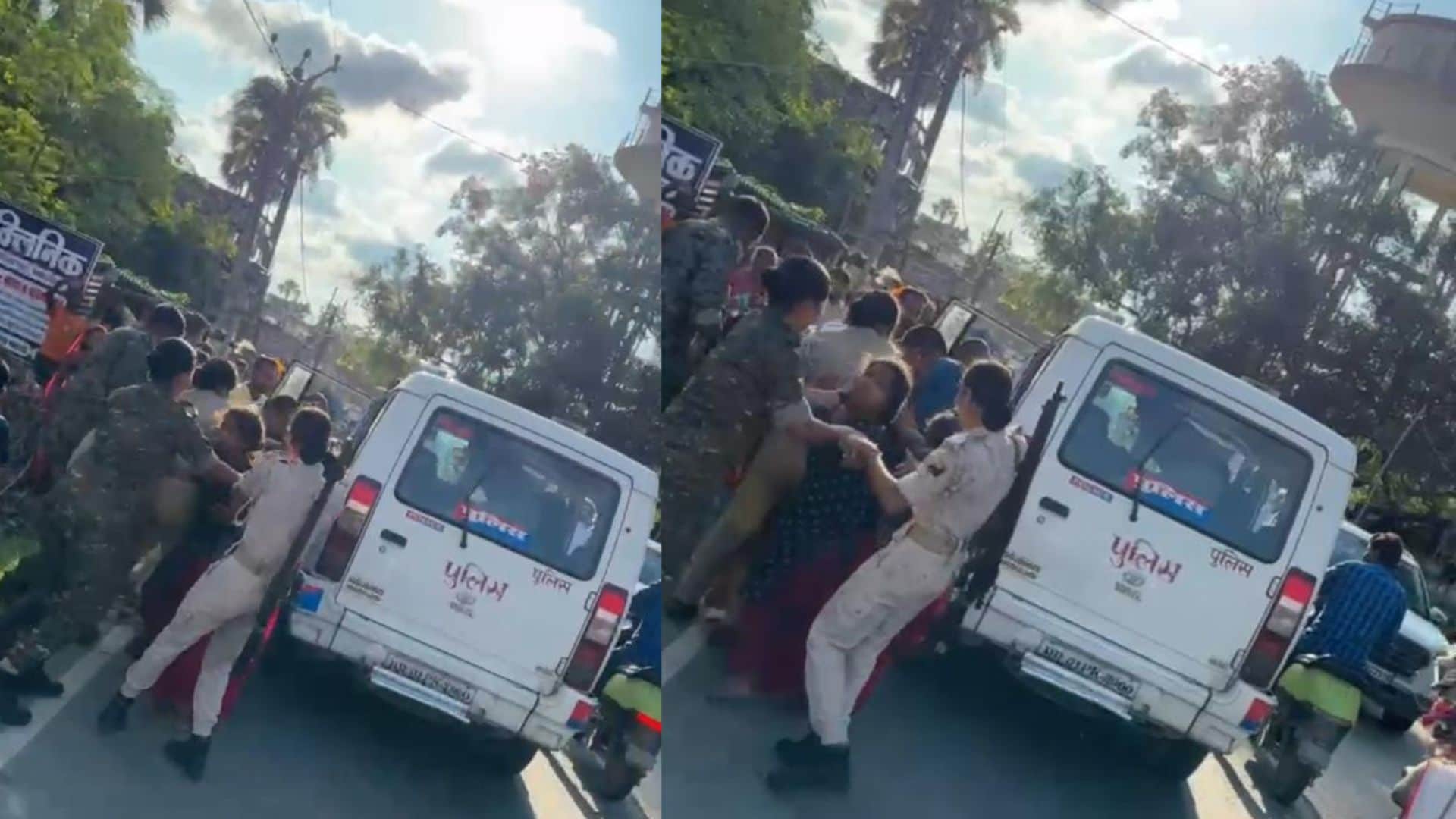 सादे लिबास में पहुंचे पुलिसकर्मियों