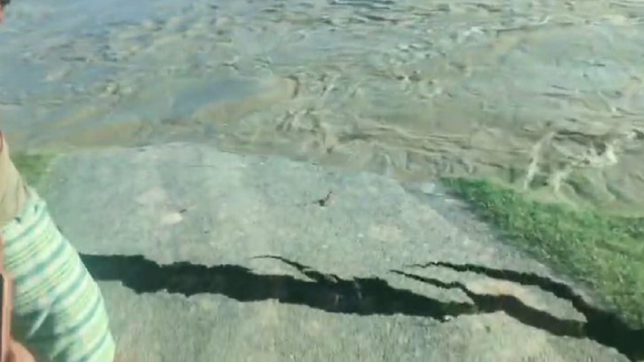 a part of school has been swallowed by the river due to erosion by the Sharda River in Lakhimpur Kheri
