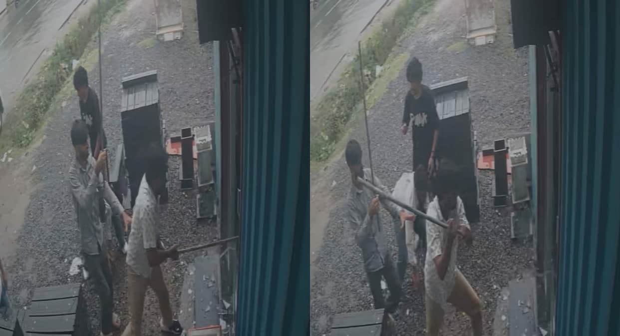A marble trader was attacked in broad daylight in Kishangarh, the incident was captured on CCTV.