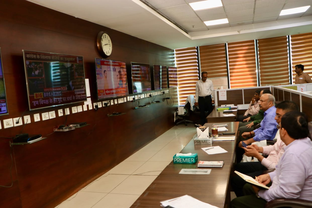 UP DGP is at the control room, monitoring the law and order situation across the state