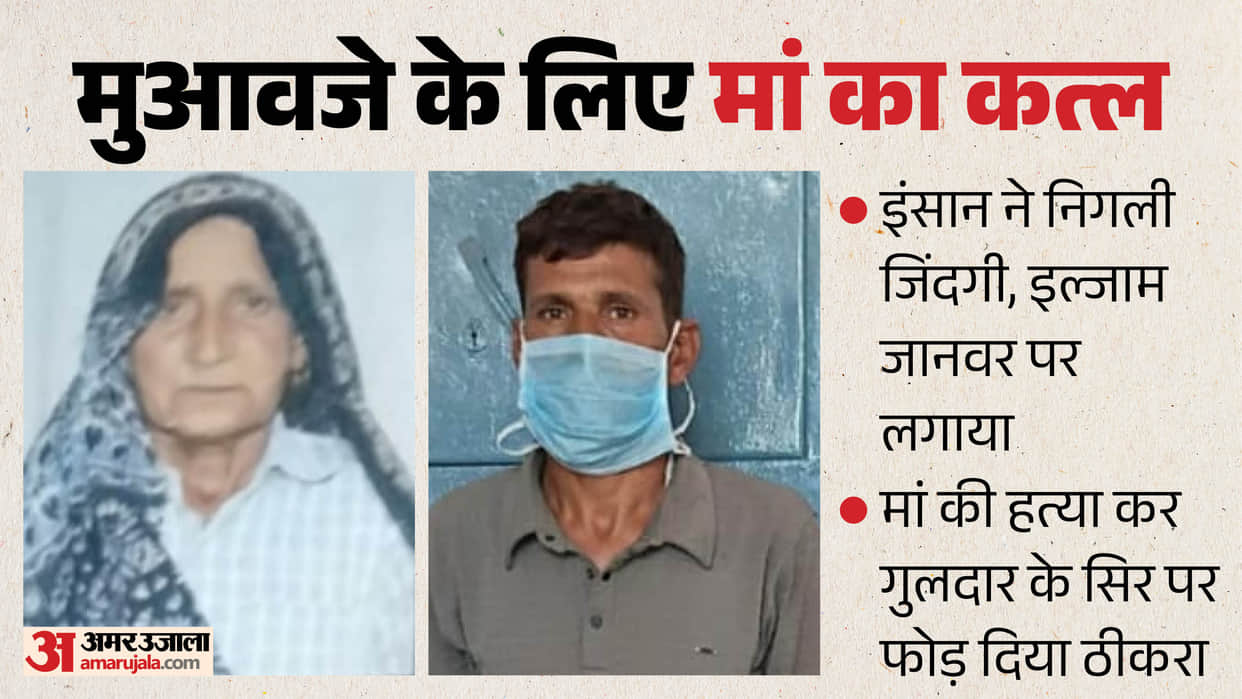 Youth kills mother in Bijnor Asked how to get compensation murdered mother in evening