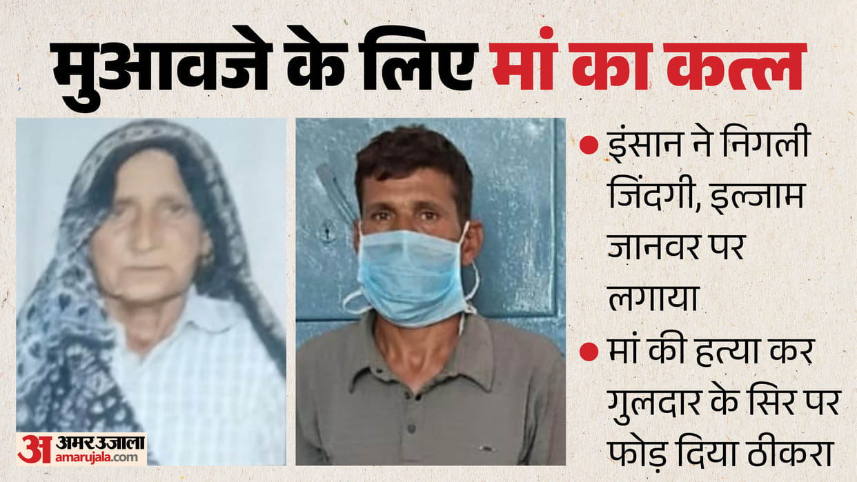 Youth kills mother in Bijnor Asked how to get compensation murdered mother in evening