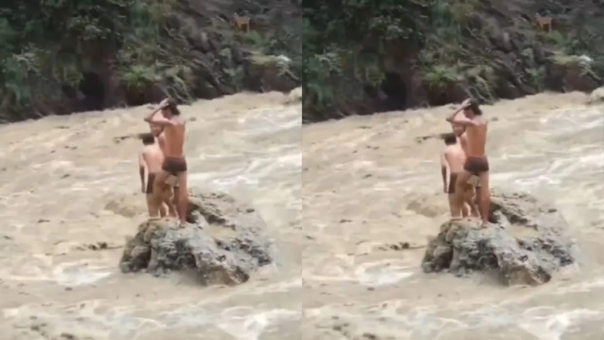 Three boys were playing in a river Uttarakhand police shared a major warning message video viral