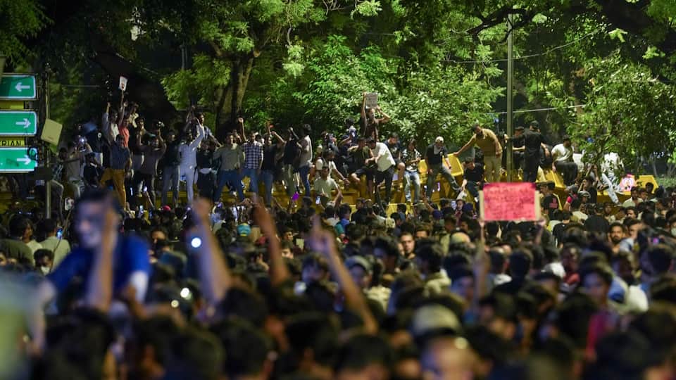 दिल्ली में हुए छात्रों का विरोध प्रदर्शन की तस्वीर।